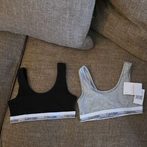 Calvin Klein Girls Training Bras Black/ Gray